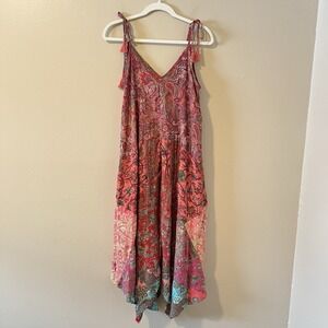 Women's Dress Paani Patchwork Boho Colorful Beach Resortwear Vacation Festival L